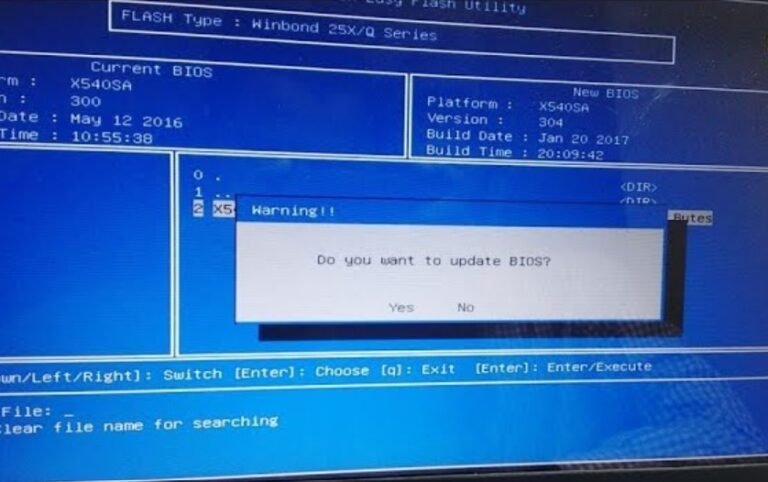 How To Upgrade Laptop BIOS