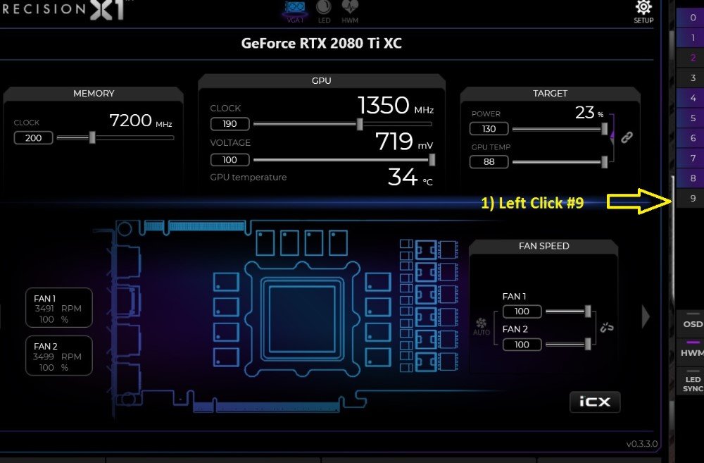 EVGA Precision X1 Settings Not Saving